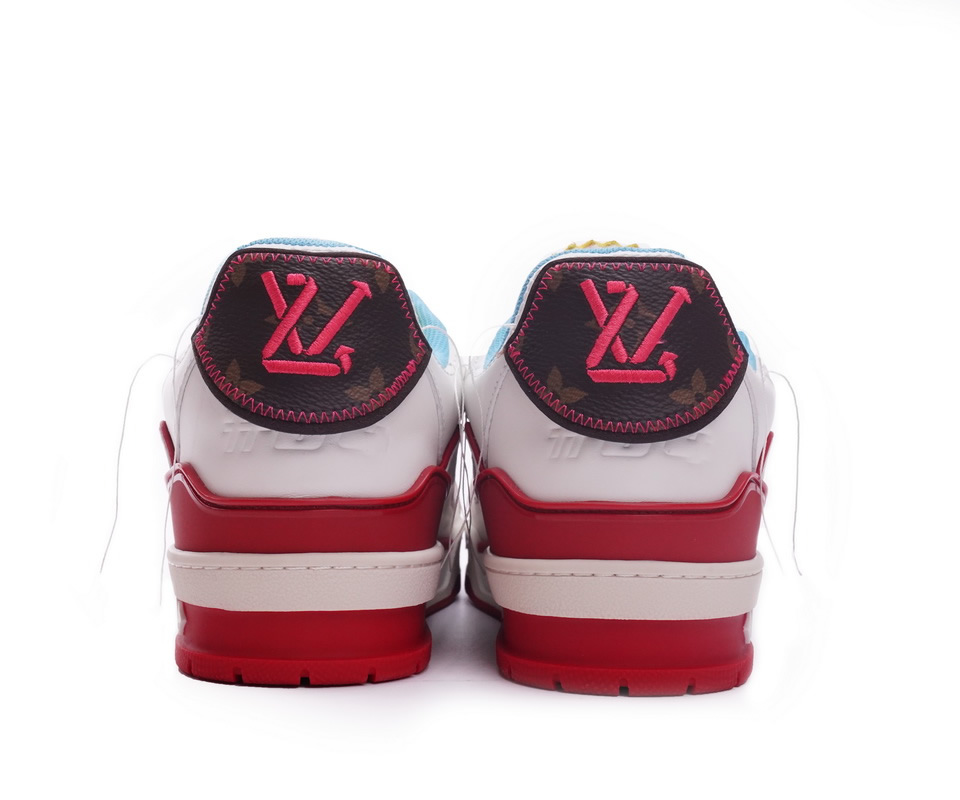 Louis Vuitton Trainer White Blue Yellow Ms0227 4 - www.kickbulk.cc