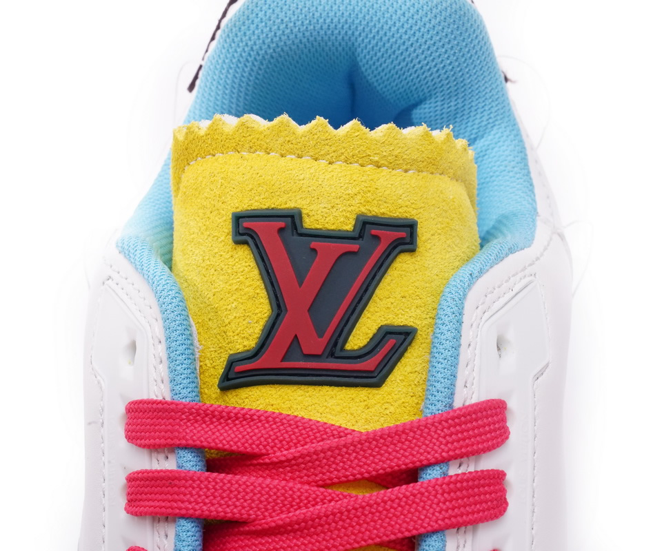 Louis Vuitton Trainer White Blue Yellow Ms0227 6 - www.kickbulk.cc