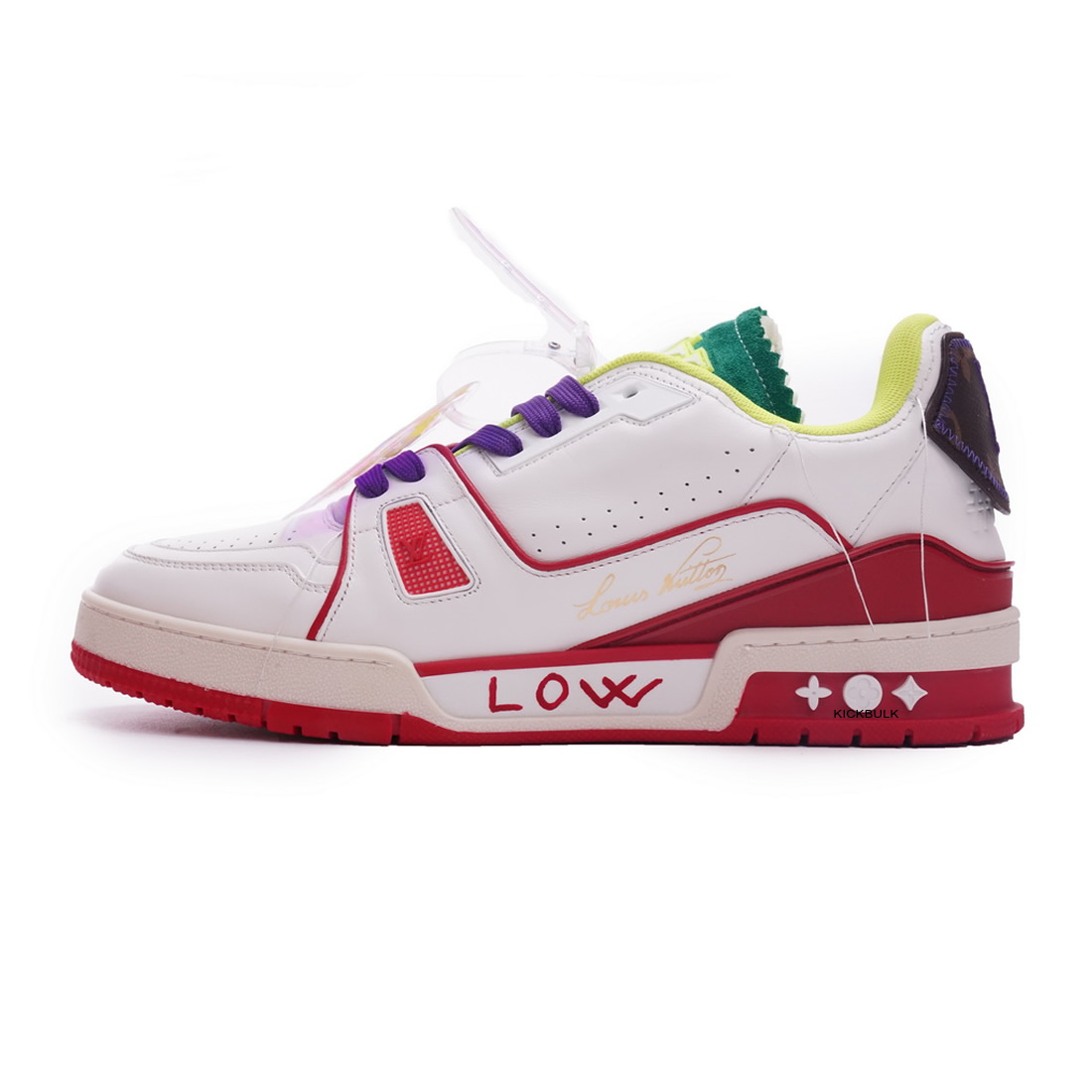 Louis Vuitton Trainer White Yellow Green Ms0229 1 - www.kickbulk.cc