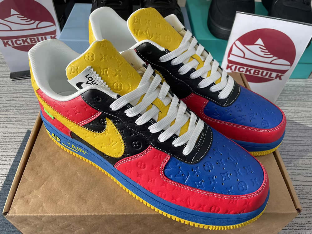 Louis Vuitton Nike Air Force 1 Red Yelow Ms0232 11 4 - www.kickbulk.cc