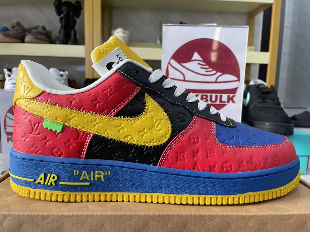 Louis Vuitton Nike Air Force 1 Red Yelow Ms0232 11 6 - www.kickbulk.cc