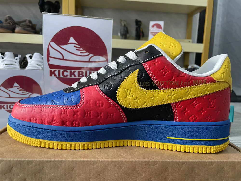 Louis Vuitton Nike Air Force 1 Red Yelow Ms0232 11 7 - www.kickbulk.cc