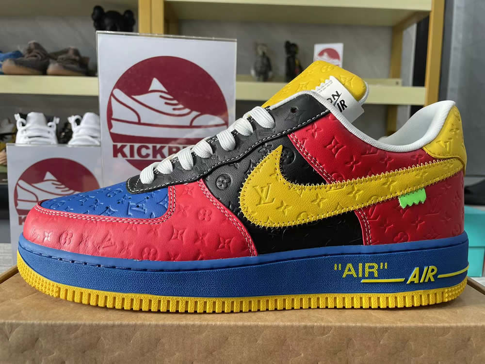 Louis Vuitton Nike Air Force 1 Red Yelow Ms0232 11 8 - www.kickbulk.cc