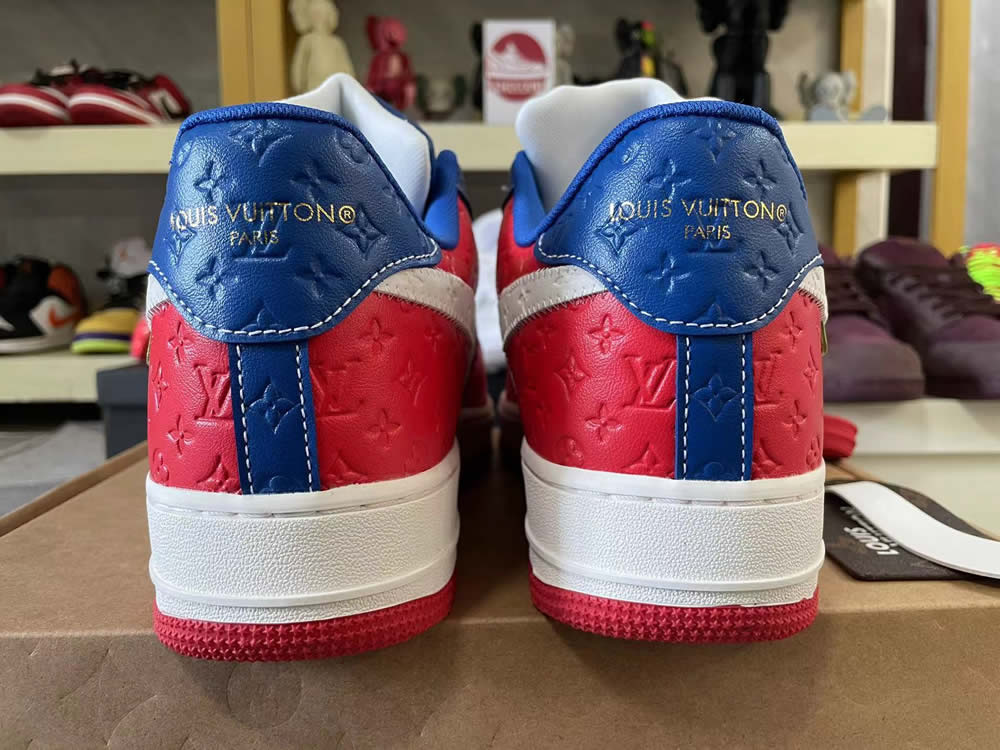 Louis Vuitton Nike Air Force 1 Red Blue White Ms0232 12 6 - www.kickbulk.cc