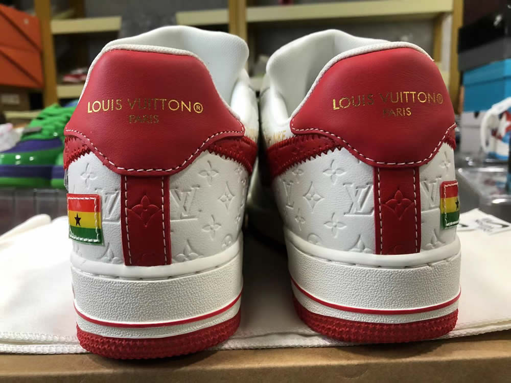 Louis Vuitton Air Force 1 Trainer Sneaker White Red Ms0232 5 - www.kickbulk.cc