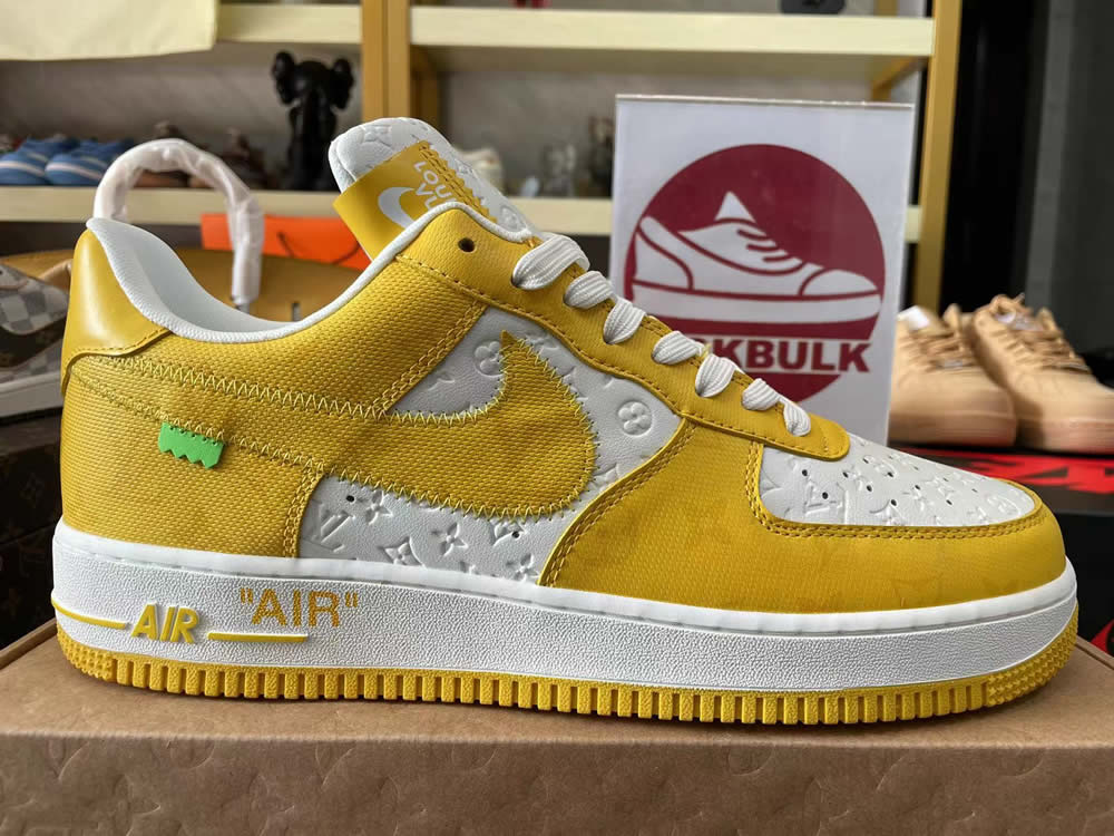 Louis Vuitton Nike Air Force 1 Yellow White Ms0232 5 - www.kickbulk.cc