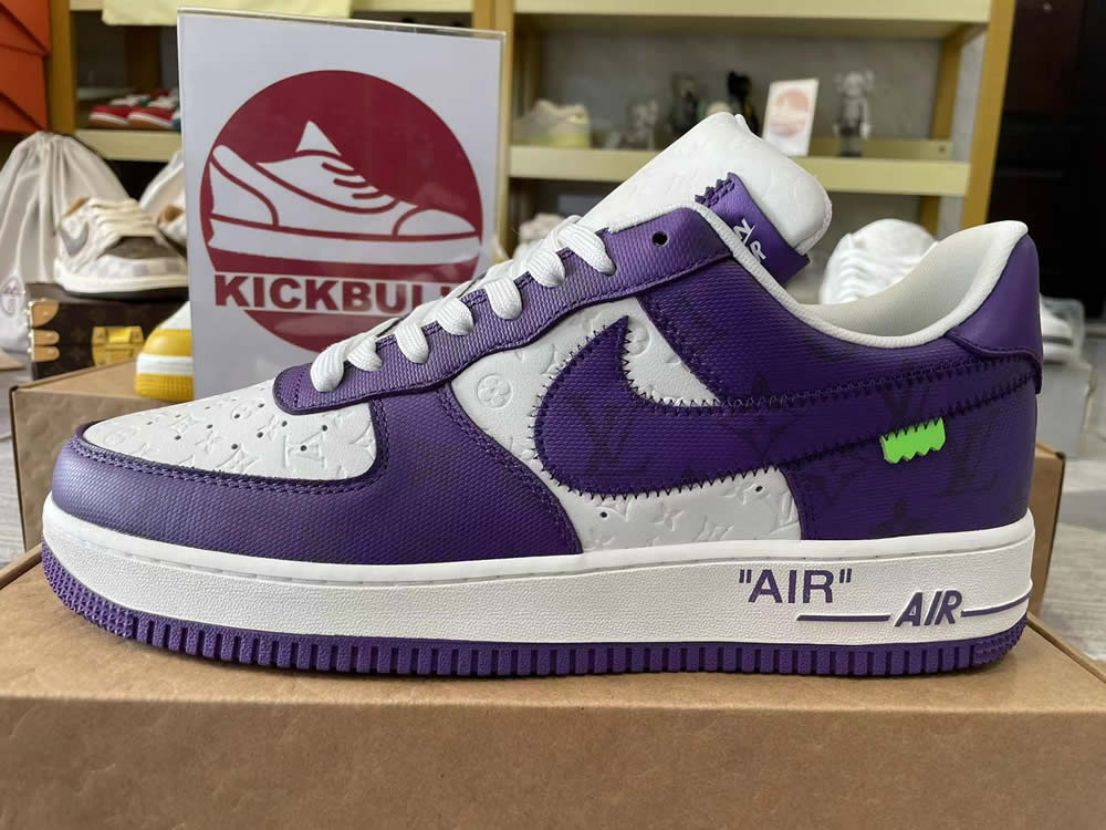 Louis Vuitton Nike Air Force 1 Purple White Ms0232 6 9 - www.kickbulk.cc