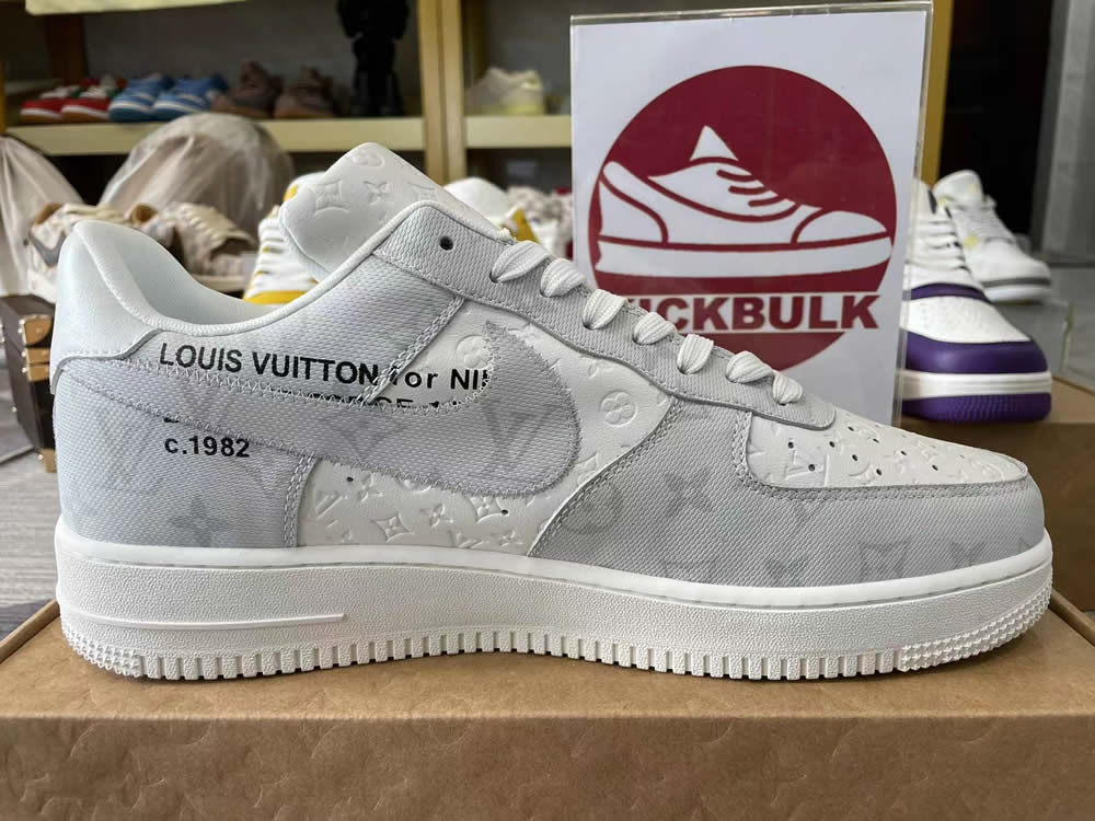 Louis Vuitton Nike Air Force 1 Grey White Ms0232 7 10 - www.kickbulk.cc