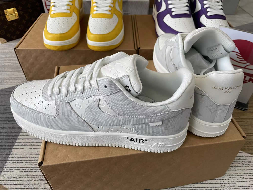 Louis Vuitton Nike Air Force 1 Grey White Ms0232 7 12 - www.kickbulk.cc