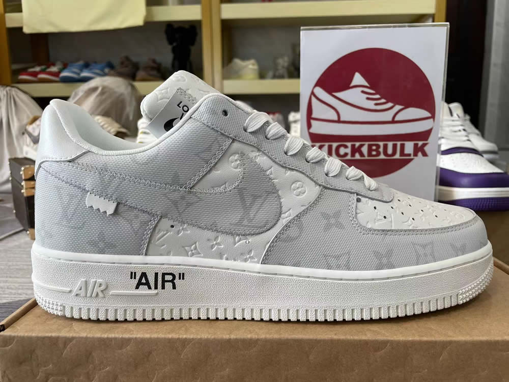 Louis Vuitton Nike Air Force 1 Grey White Ms0232 7 7 - www.kickbulk.cc