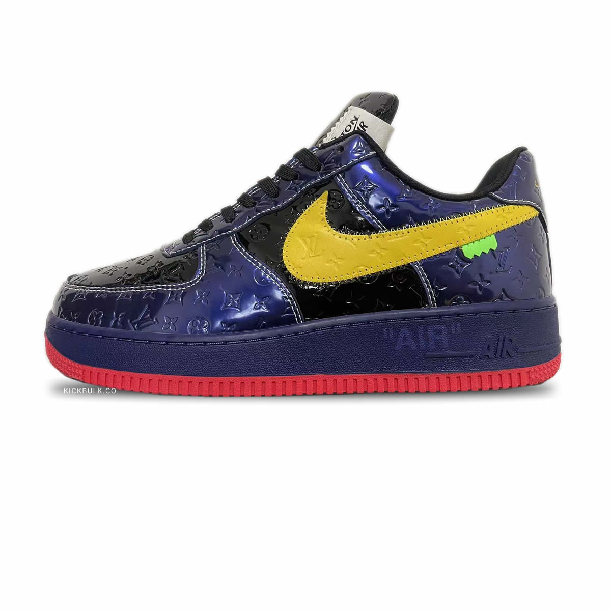 Louis Vuitton Nike Air Force 1 Black Blue Yellow Ms0232 8 0 - www.kickbulk.cc