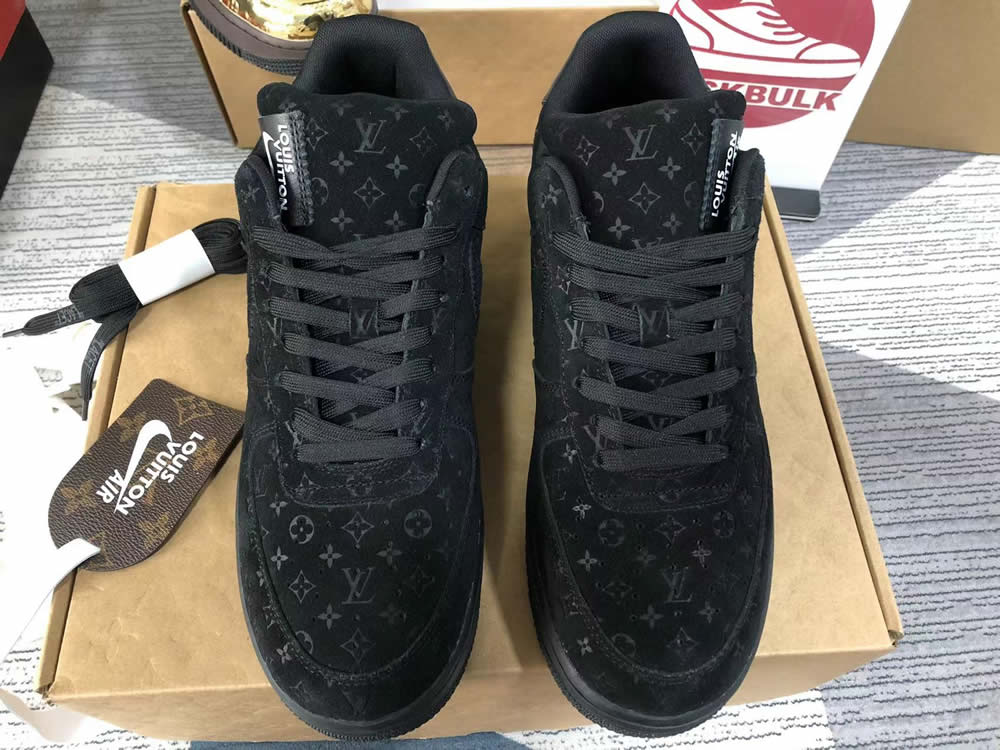 Louis Vuitton Nike Air Force 1 Black Ms0232 2 - www.kickbulk.cc