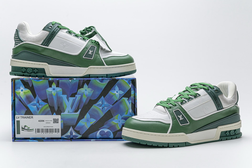 Louis Vuitton 20ss Trainer Green Casual Shoes 3 - www.kickbulk.cc