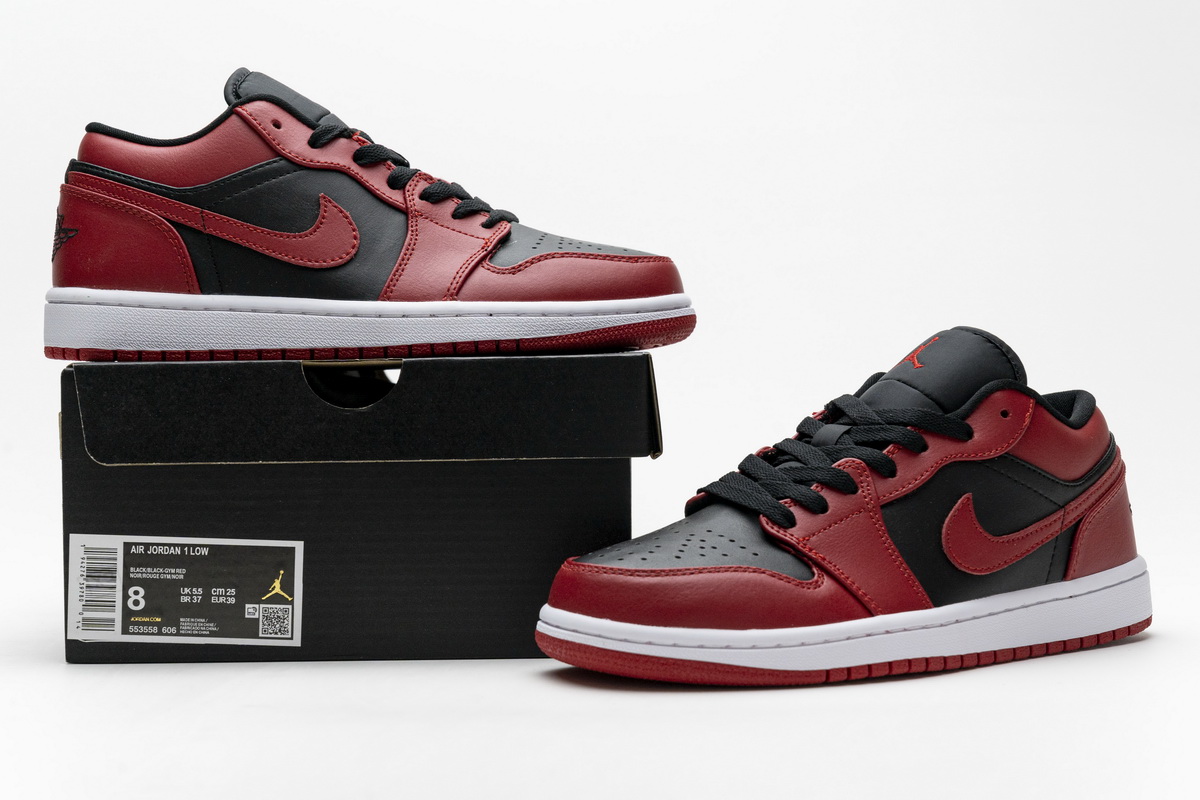 Nike Air Jordan 1 Gs Low Reverse Bred 553558 606 17 - www.kickbulk.cc