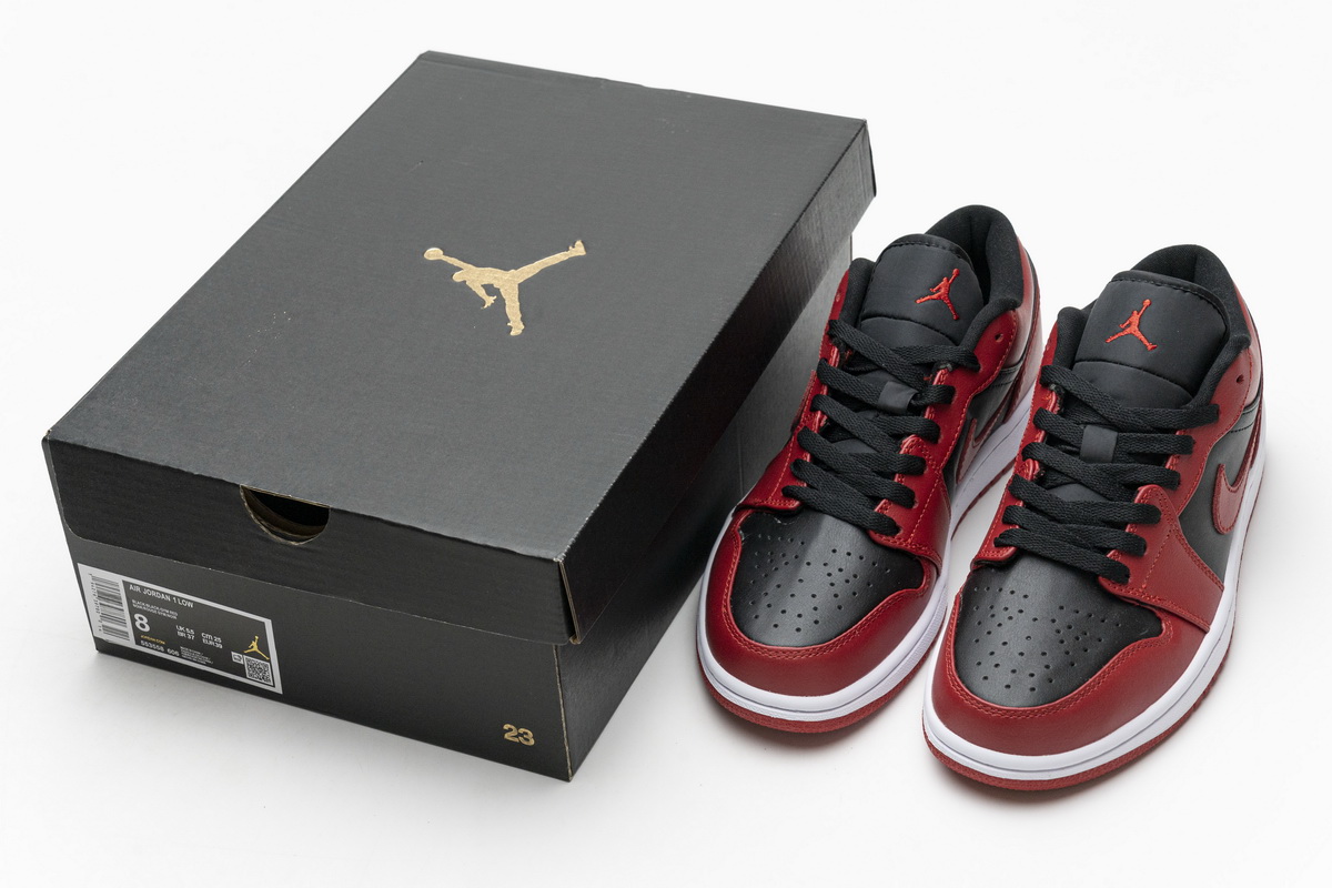 Nike Air Jordan 1 Gs Low Reverse Bred 553558 606 23 - www.kickbulk.cc