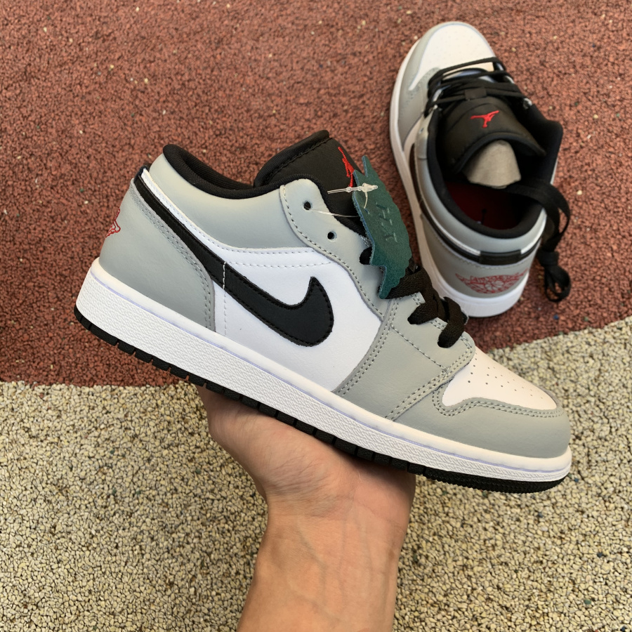 Nike Air Jordan 1 Low Gs Light Smoke Grey 553560 030 9 - www.kickbulk.cc