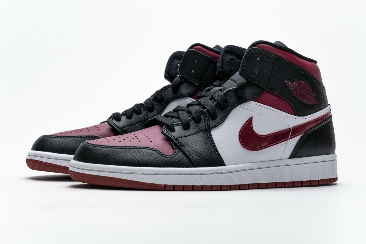 Nike Air Jordan 1 Mid Bred Toe 554724 066 9 - www.kickbulk.cc