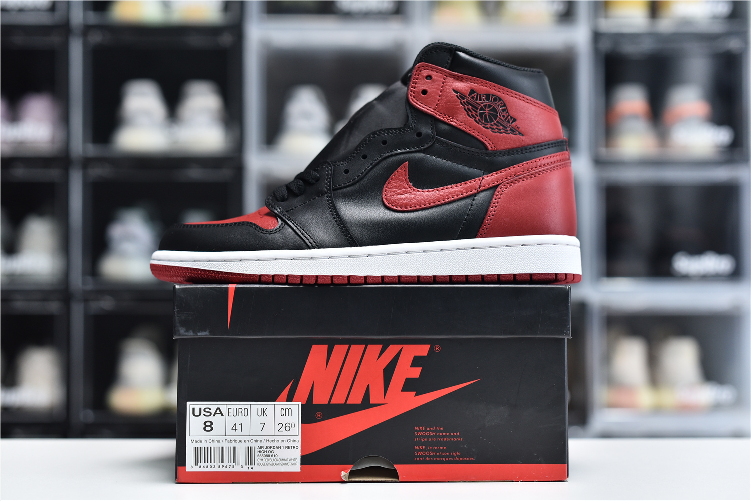 Jordan Air 1 Retro High Og Men Shoes Black Varsity Red White 555088 001 Kickbulk A6 - www.kickbulk.cc