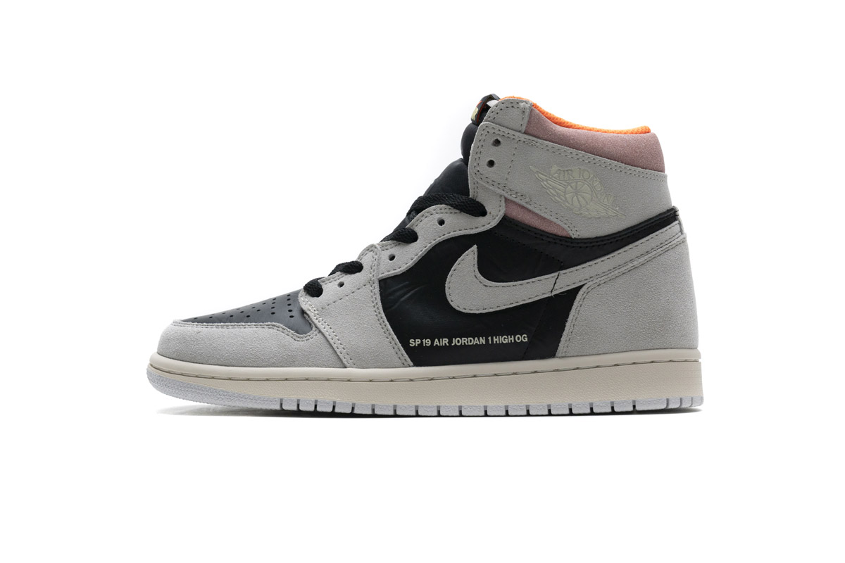 Nike Air Jordan 1 Retro Grey Crimson 555088 018 8 - www.kickbulk.cc