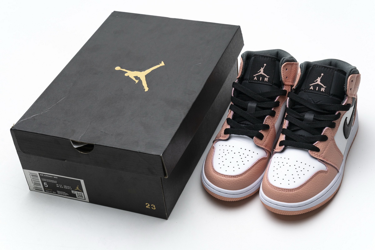 Nike Air Jordan 1 Mid Gs Pink Quartz 555112 603 15 - www.kickbulk.cc