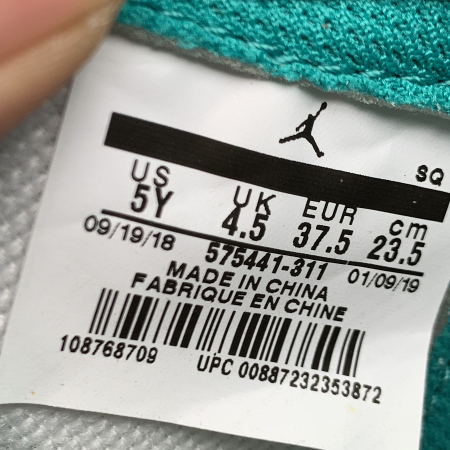 Nike Air Jordan 1 Retro High Og Gs Turbo Green 575441 311 22 - www.kickbulk.cc