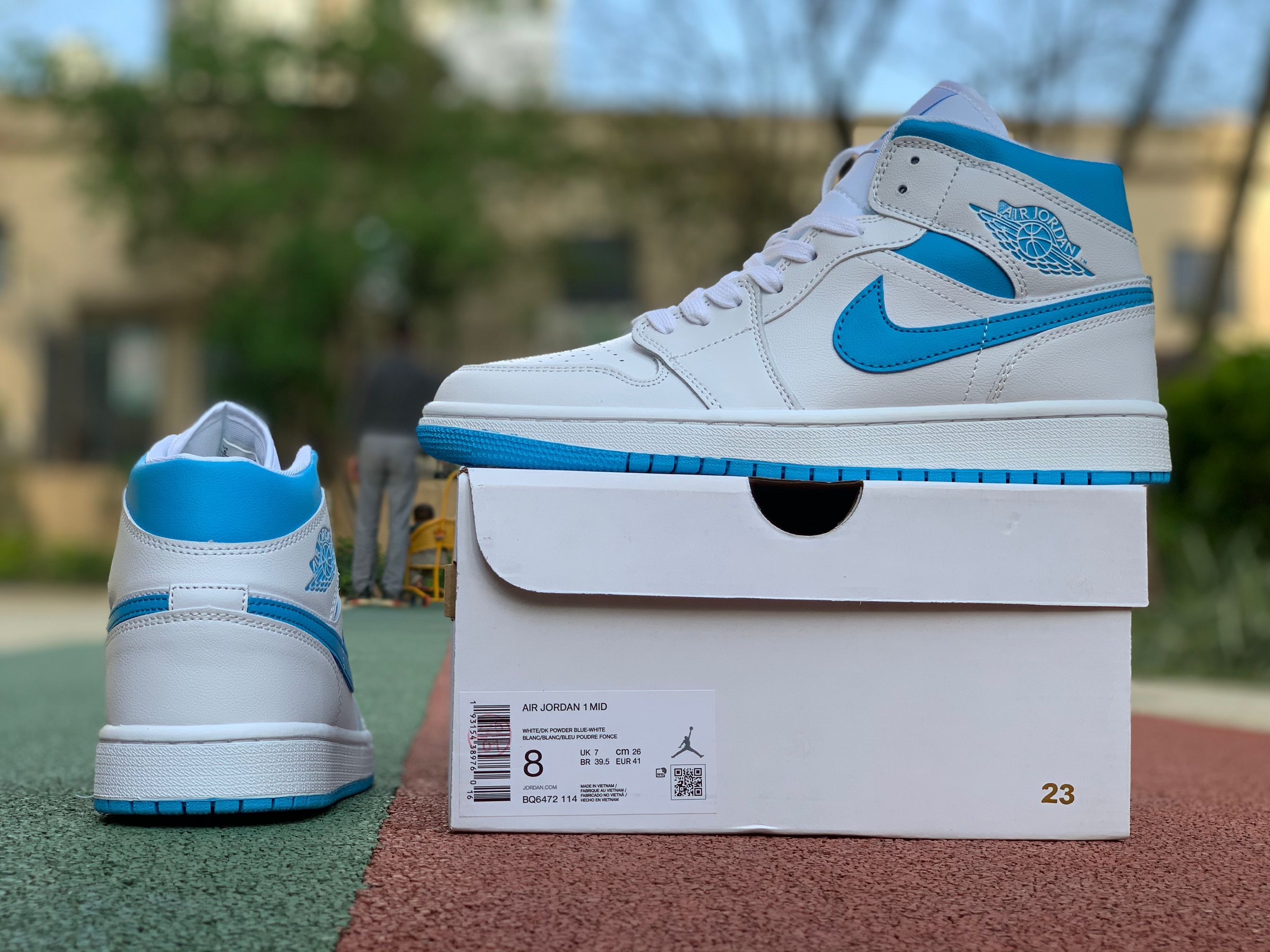 Air Jordan 1 Wmns Mid Unc White Carolina Blue Bq6472 114 16 - www.kickbulk.cc