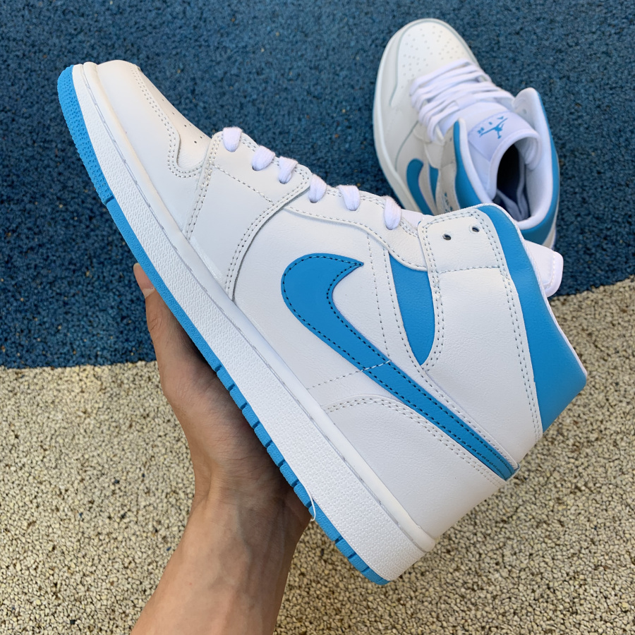 Air Jordan 1 Wmns Mid Unc White Carolina Blue Bq6472 114 7 - www.kickbulk.cc