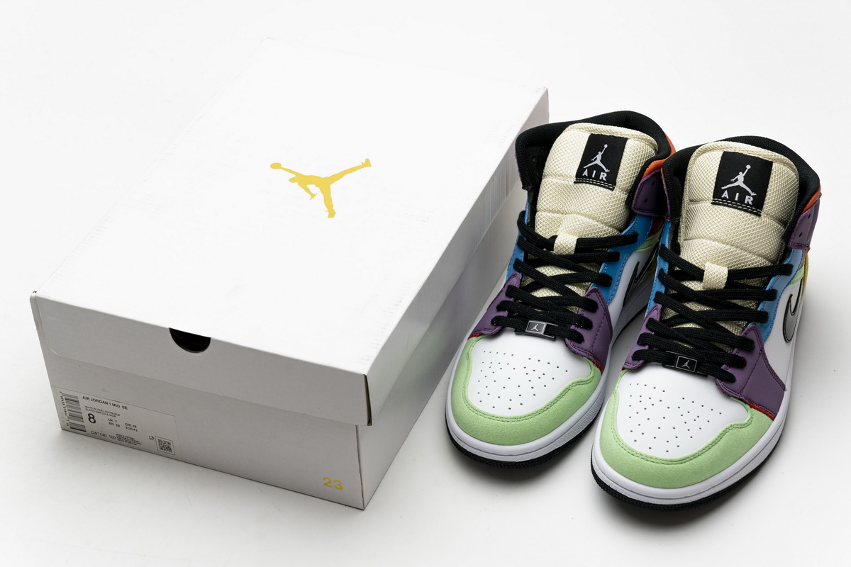 Nike Air Jordan 1 Mid Se Multi Colour W Cw1140 100 10 - www.kickbulk.cc