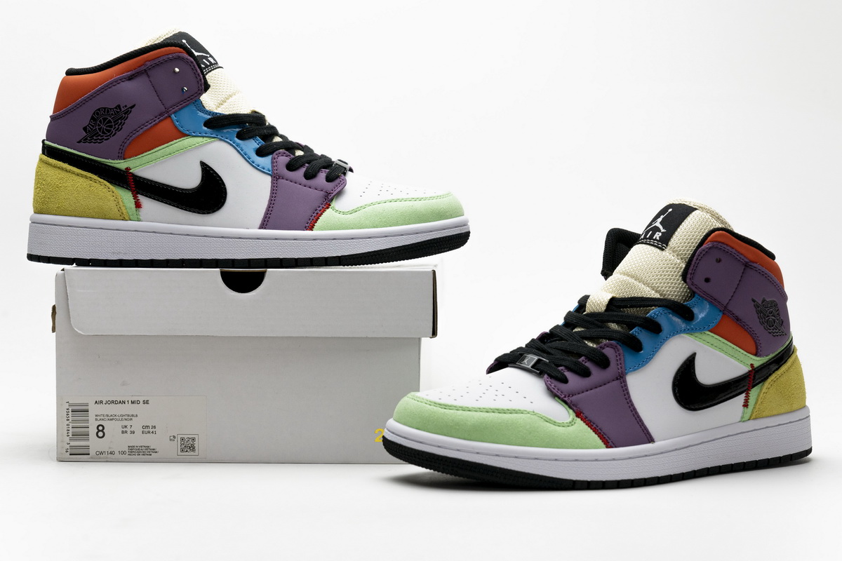 Nike Air Jordan 1 Mid Se Multi Colour W Cw1140 100 9 - www.kickbulk.cc