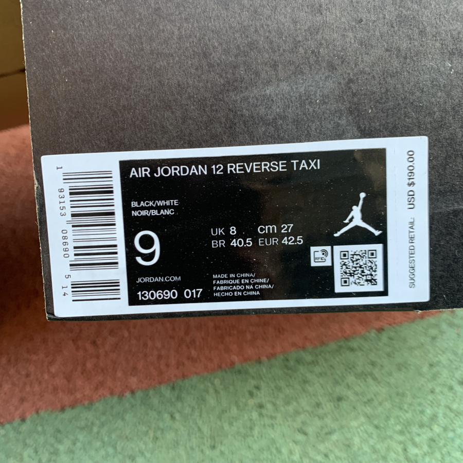 Nike Air Jordan 12 Reverse Taxi 2019 Outfit For Sale 130690 017 22 - www.kickbulk.cc