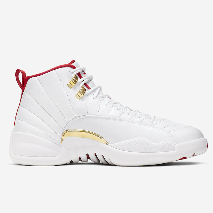 Nike Air Jordan 12 Fiba 2019 White University Red Gold 130690 107 2 - www.kickbulk.cc