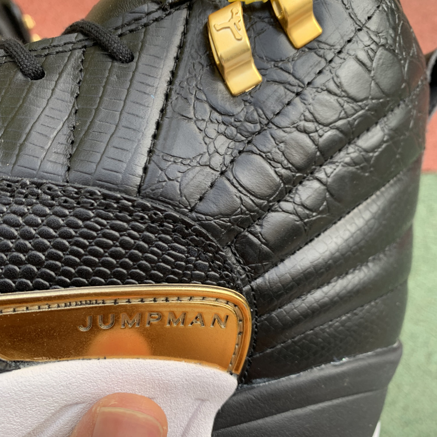 Air Jordan 12 Wmns Snakeskin Midnight Black White Gold Ao6068 007 18 - www.kickbulk.cc