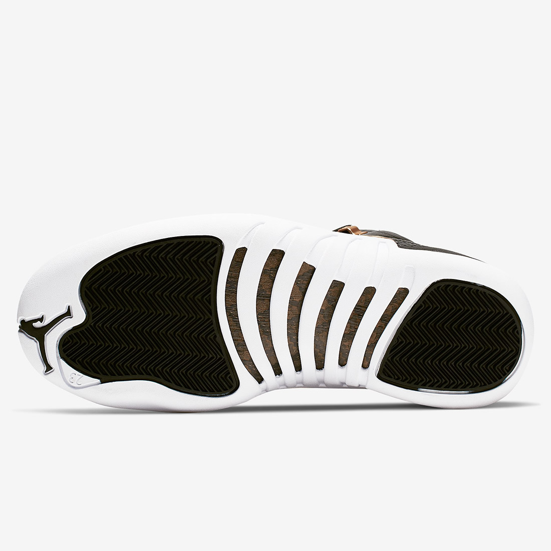 Air Jordan 12 Wmns Snakeskin Midnight Black White Gold Ao6068 007 5 - www.kickbulk.cc