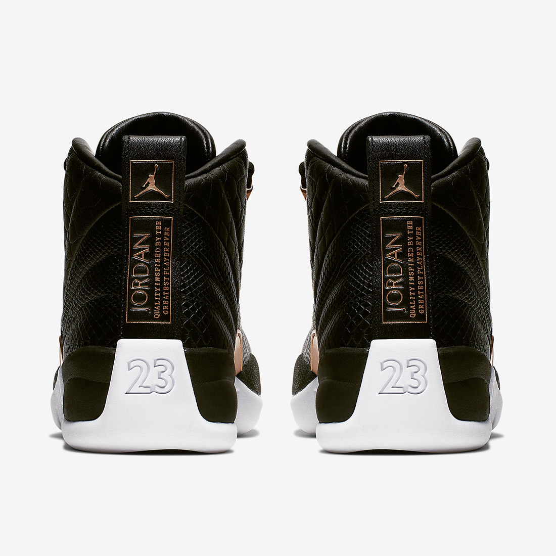 Air Jordan 12 Wmns Snakeskin Midnight Black White Gold Ao6068 007 6 - www.kickbulk.cc