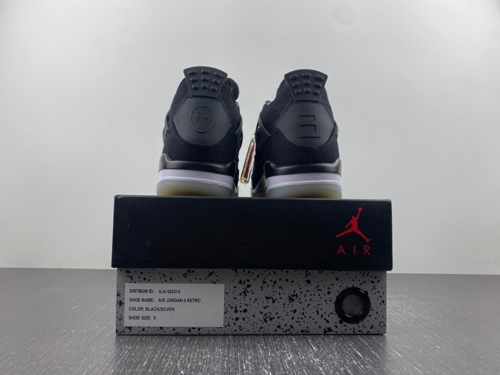 Eminem Carhartt Air Jordan 4 Retro Black Chrome Aj4 582314 13 - www.kickbulk.cc