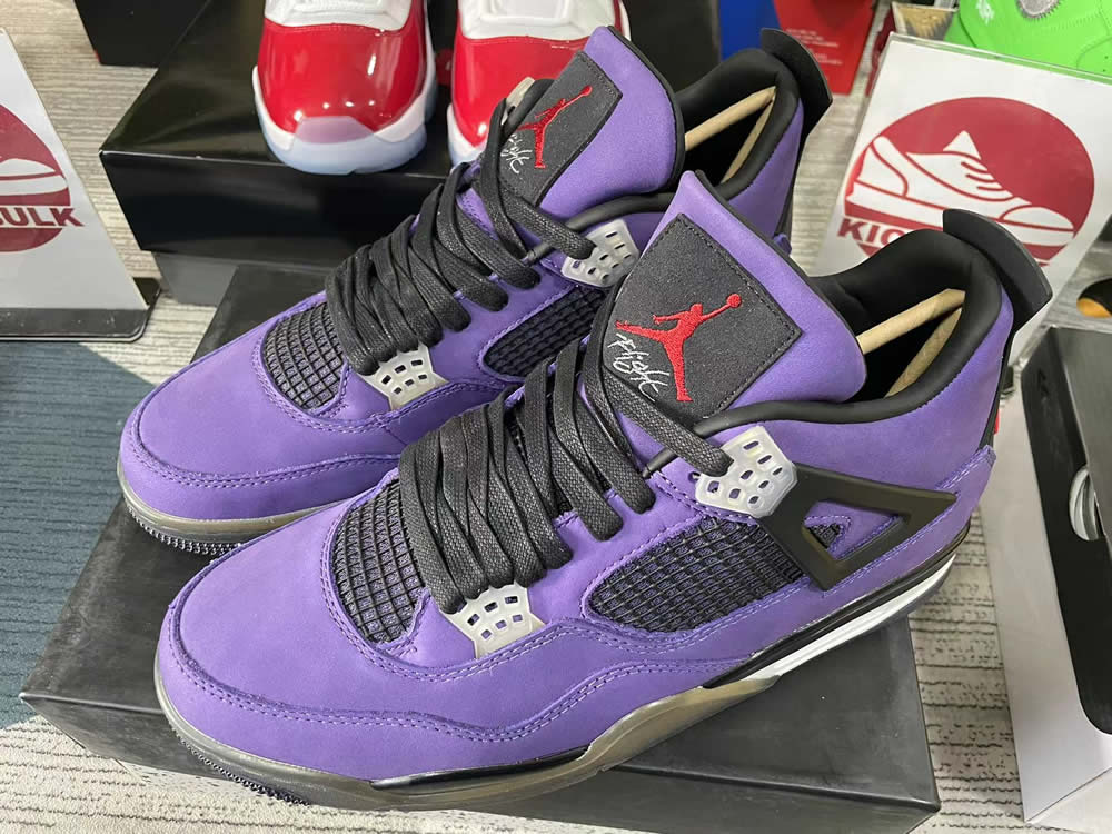 Travis Scott Air Jordan 4 Retro Purple Nike 766302 3 - www.kickbulk.cc