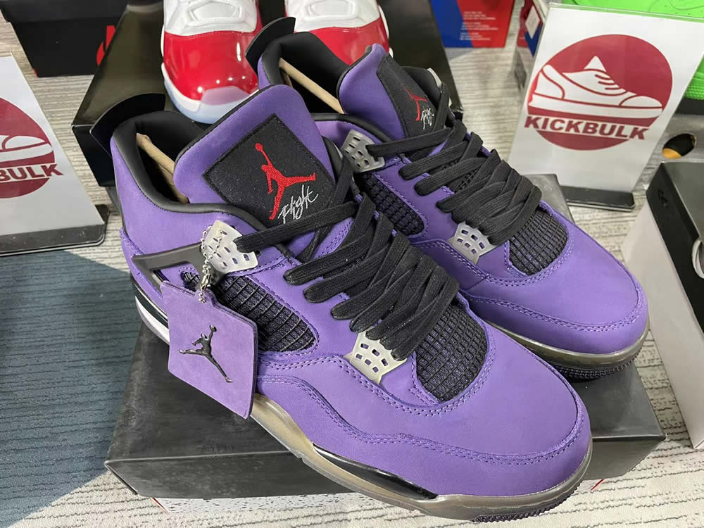 Travis Scott Air Jordan 4 Retro Purple Nike 766302 4 - www.kickbulk.cc