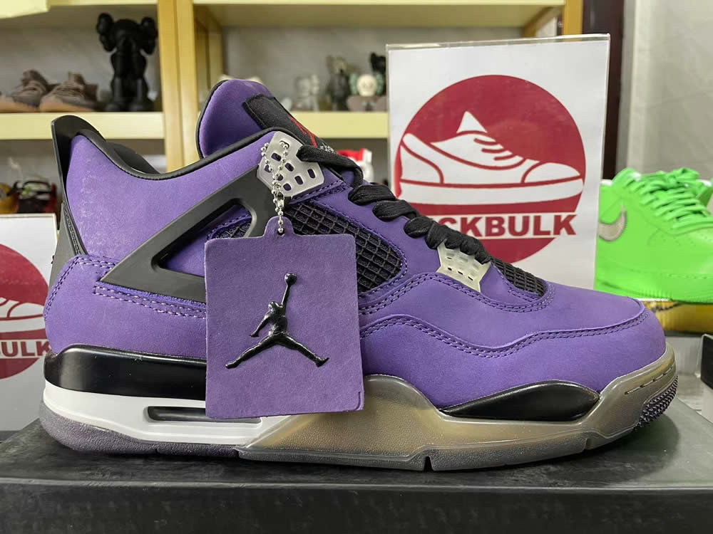 Travis Scott Air Jordan 4 Retro Purple Nike 766302 6 - www.kickbulk.cc