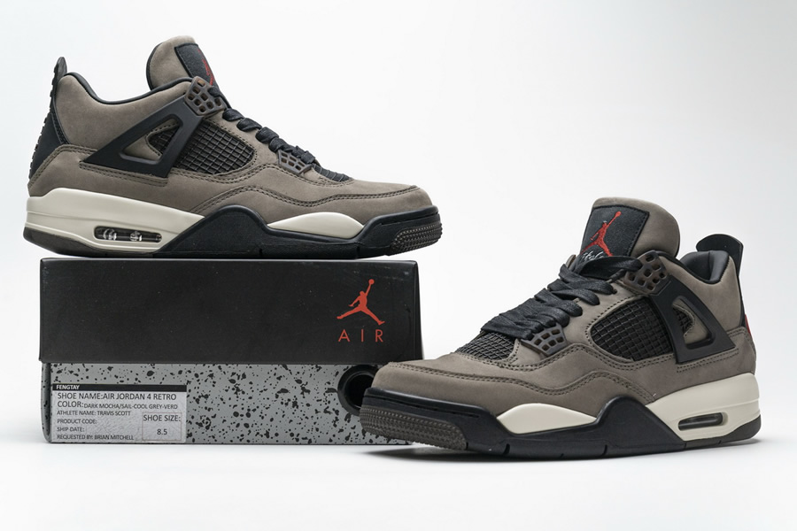 Travis Scott Air Jordan 4 Retro Brown Nike Aj4 882335 9 - www.kickbulk.cc