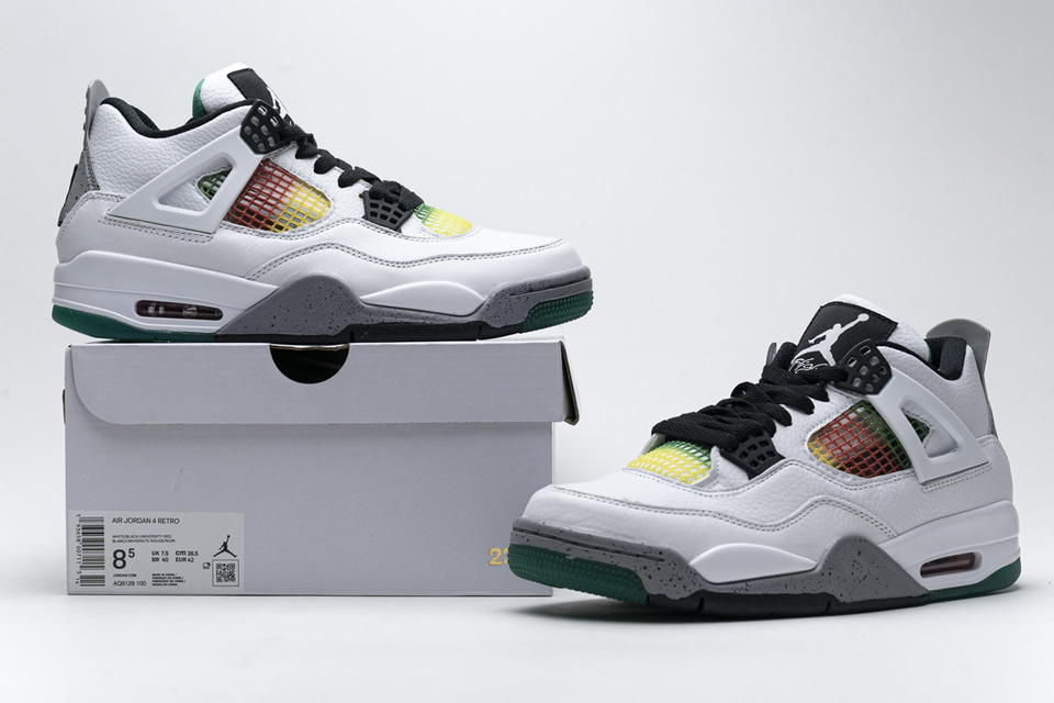 Nike Air Jordan 4 Retro Rasta Aq9129 100 4 - www.kickbulk.cc