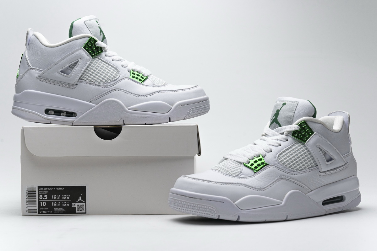 Nike Air Jordan 4 Retro Green Metallic Ct8527 113 14 - www.kickbulk.cc