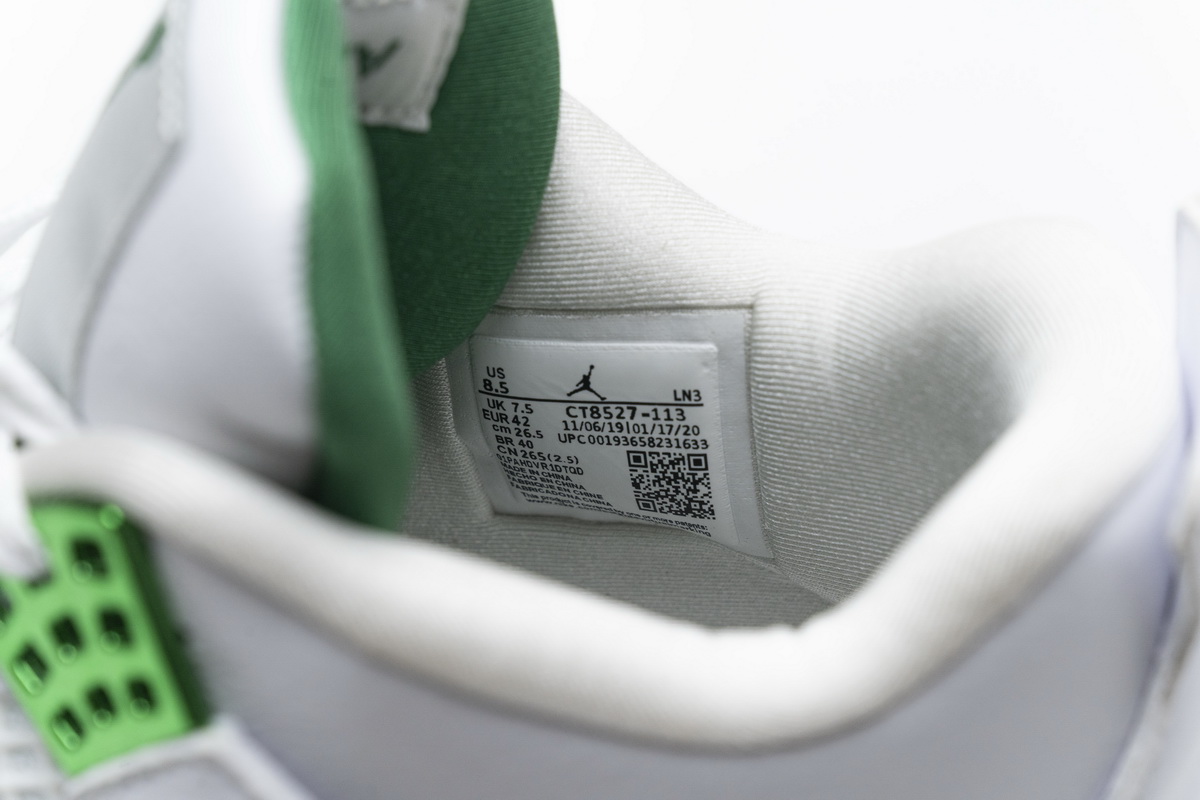Nike Air Jordan 4 Retro Green Metallic Ct8527 113 23 - www.kickbulk.cc