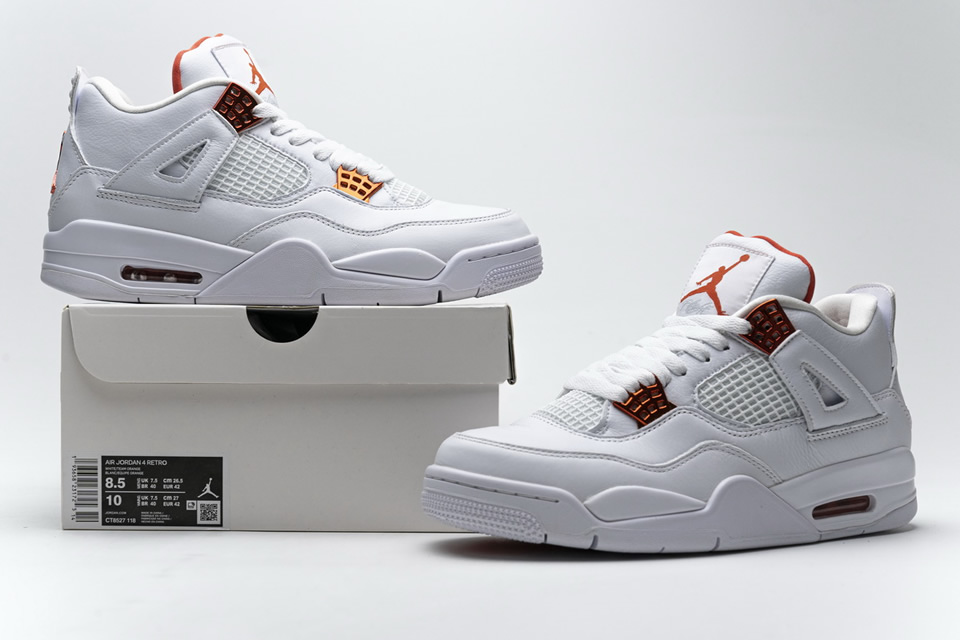 Nike Air Jordan 4 Retro Metallic Orange Ct8527 118 6 - www.kickbulk.cc