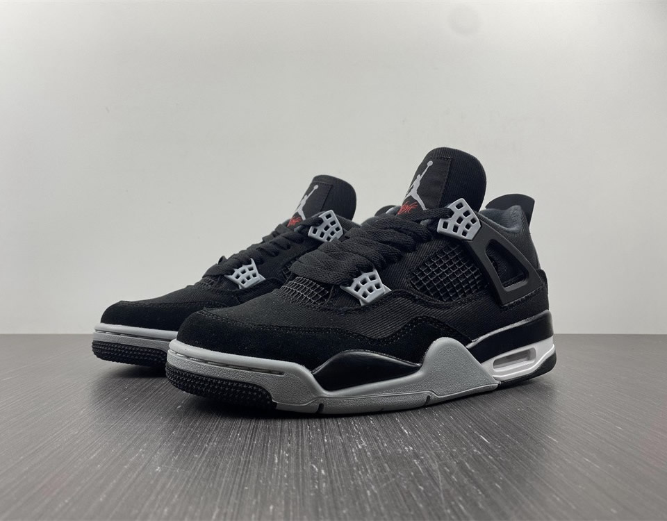 Air Jordan 4 Retro Black Canvas Dh7138 006 2 - www.kickbulk.cc