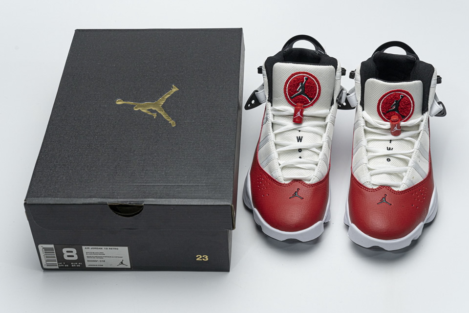 Nike Jordan 6 Rings Bg Basketball Shoes White Red Lifestyle 323419 120 6 - www.kickbulk.cc