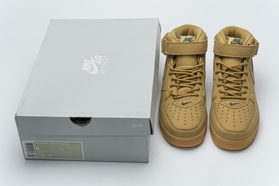 Nike Air Force 1 Mid 07 Prm Qs Flax 715889 200 7 - www.kickbulk.cc