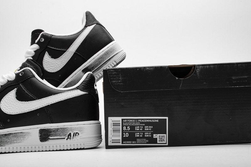 Peaceminusone Nike Air Force 1 Low Black White Aq3692 001 5 - www.kickbulk.cc