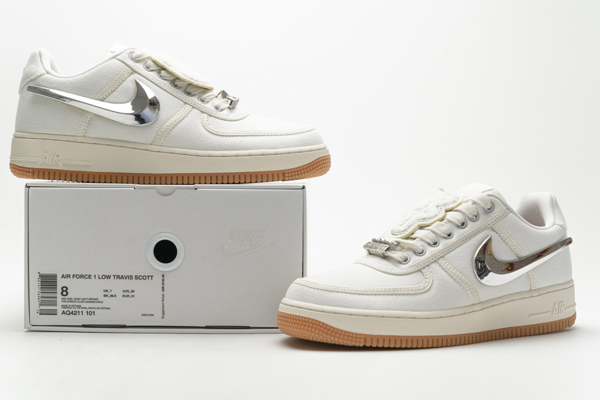 Travis Scott Nike Air Force 1 Low Sail Aq4211 101 23 - www.kickbulk.cc