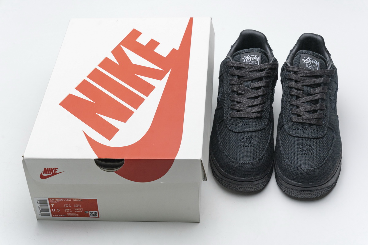 Cz9084 001 Stussy X Nike Air Force 1 Low Black 8 - www.kickbulk.cc