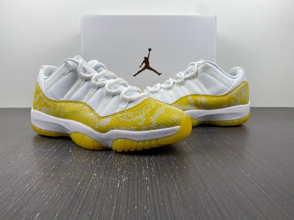 0 Air Jordan 11 Low Yellow Snakeskin Wmns Ah7860 107 4 - www.kickbulk.cc